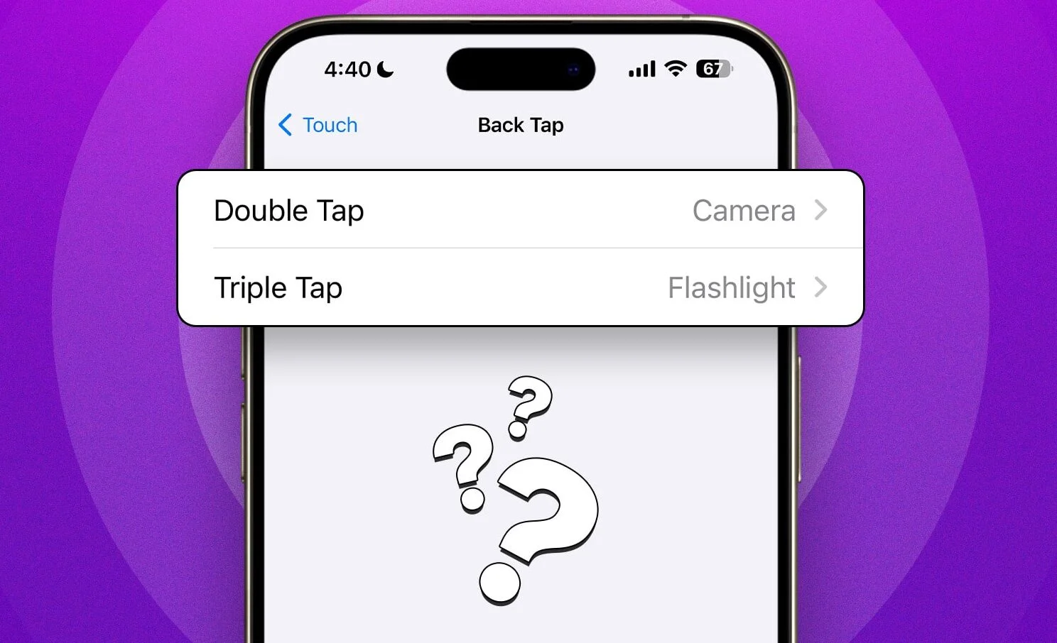 Double Tap Camera Shortcut