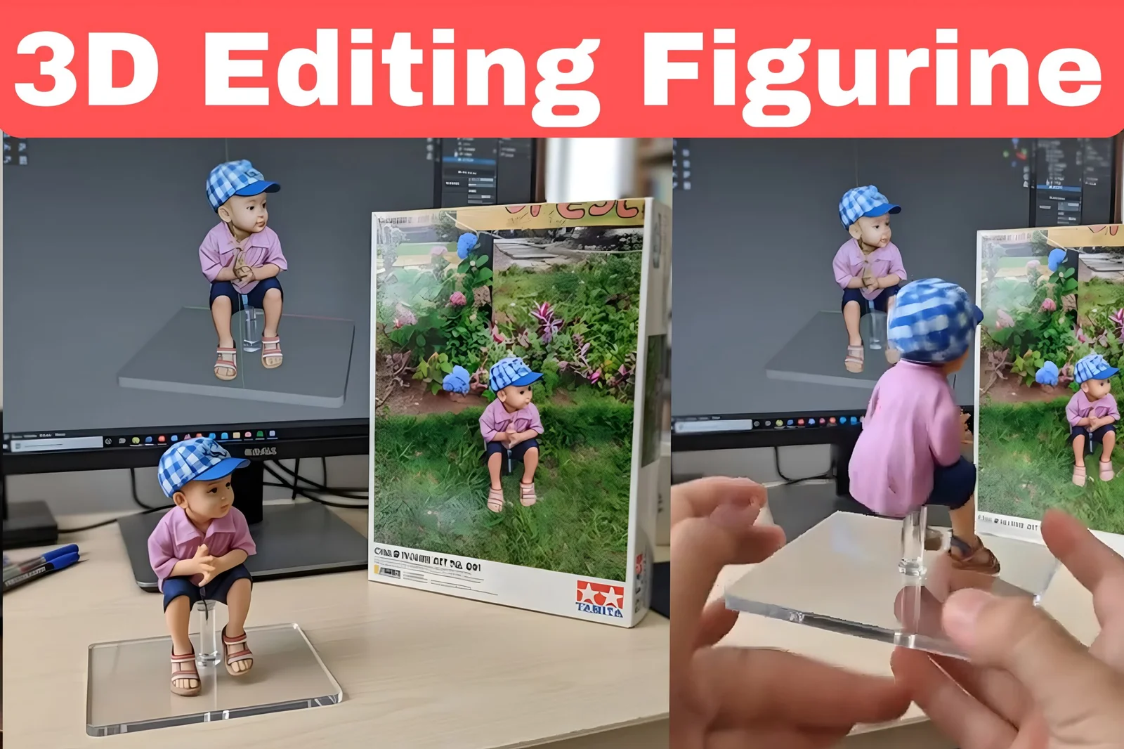 Create AI Figurine 3D Editing Video